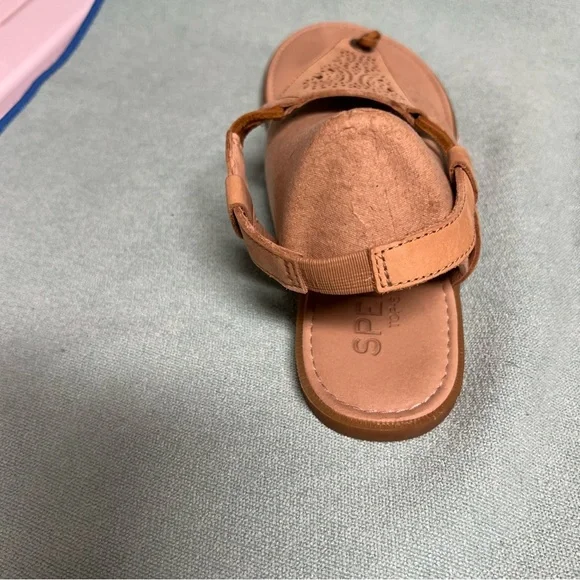 Sperry slip on thong sandal with back strap in vechetta natural leather flat - Picture 9 of 11